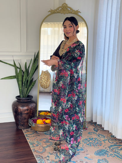 Black Designer Kurti Set