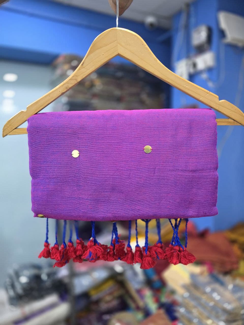 Divya Khadi Cotton Handloom Saree with Mirror Work and Embroidery Designer Blouse