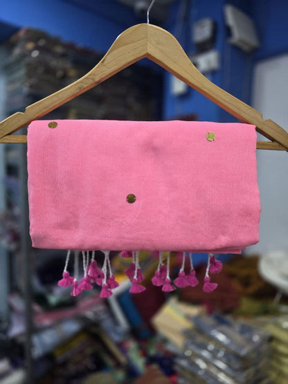 Divya Khadi Cotton Handloom Saree with Mirror Work and Embroidery Designer Blouse