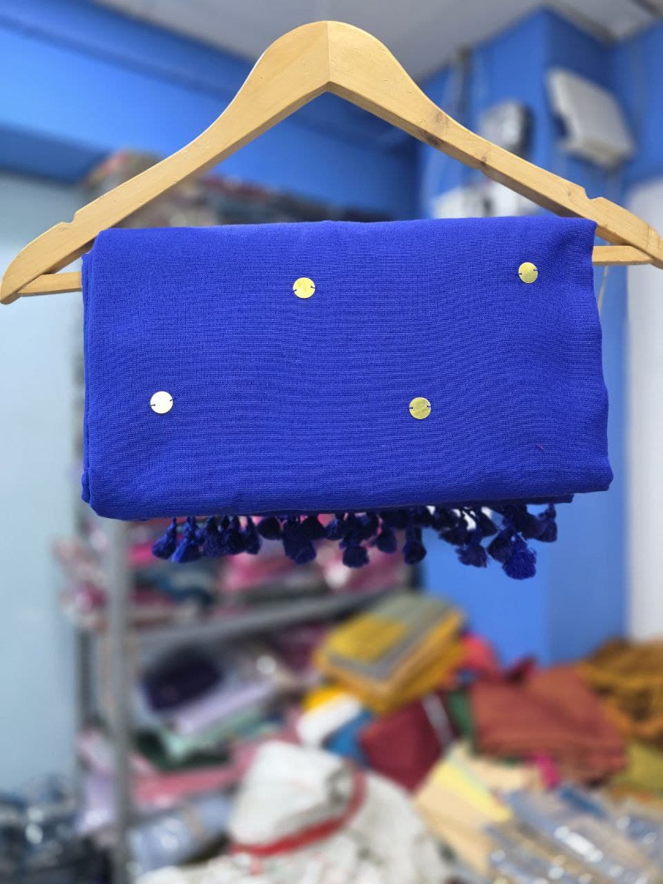 Divya Khadi Cotton Handloom Saree with Mirror Work and Embroidery Designer Blouse