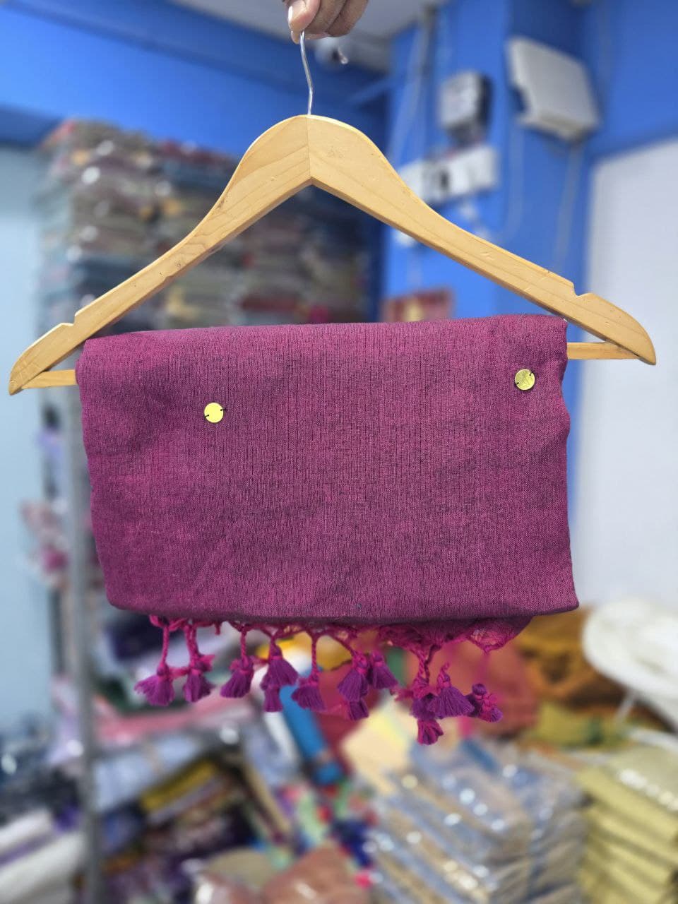 Divya Khadi Cotton Handloom Saree with Mirror Work and Embroidery Designer Blouse