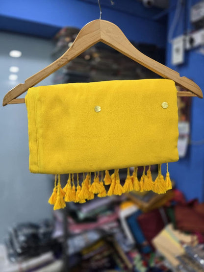 Divya Khadi Cotton Handloom Saree with Mirror Work and Embroidery Designer Blouse