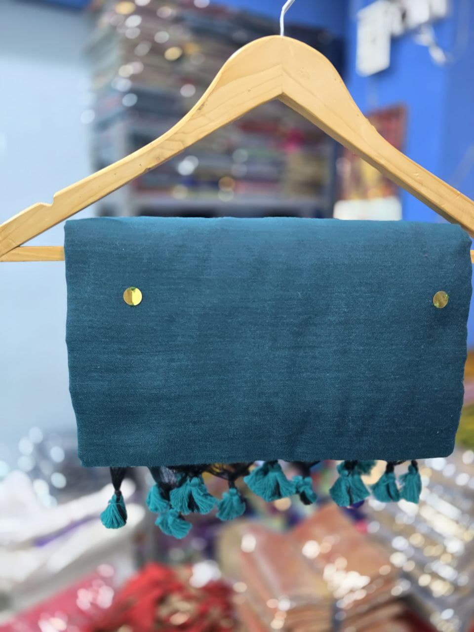 Divya Khadi Cotton Handloom Saree with Mirror Work and Embroidery Designer Blouse