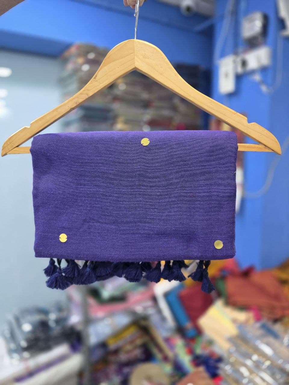 Divya Khadi Cotton Handloom Saree with Mirror Work and Embroidery Designer Blouse