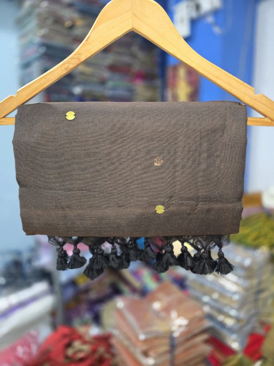 Divya Khadi Cotton Handloom Saree with Mirror Work and Embroidery Designer Blouse