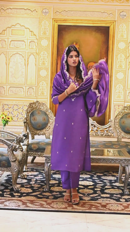 Lavender Designer Kurti Set